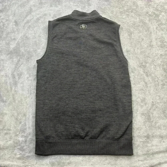 Under Armour Vest Mens Medium Colorado State Full Zip Loose Fit Heather Gray - Picture 7 of 8